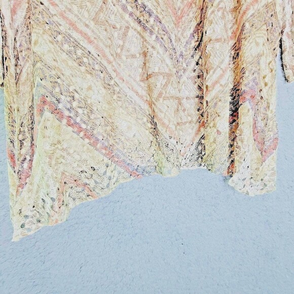 Brittany Black Women's 1X Tunic Top Lined Lacy Top Flared Long Sleeves Vintage - Picture 6 of 13